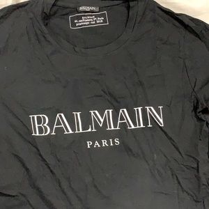 Black and white Balmain t shirt.